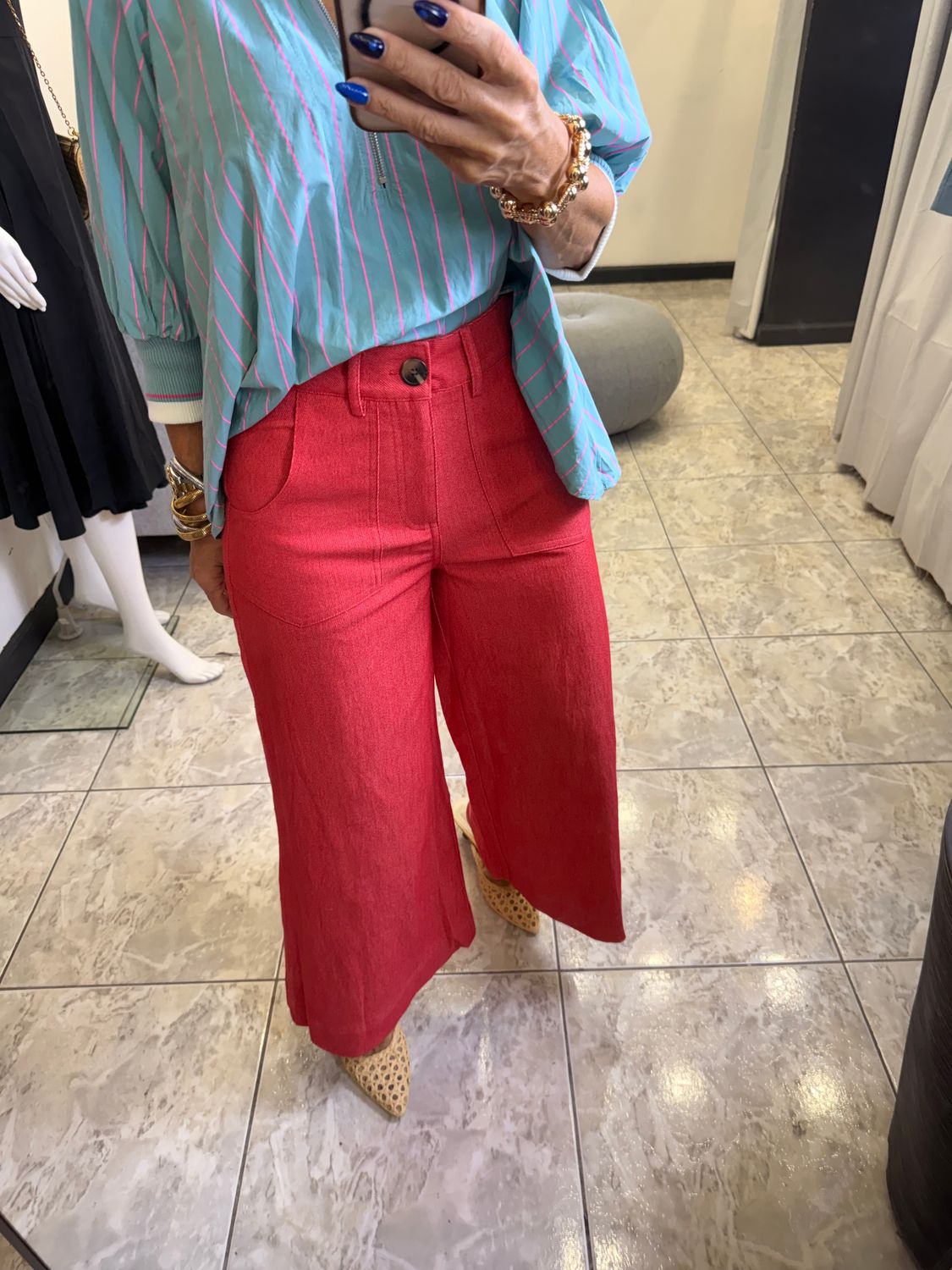Sky Blue Or Red Pant