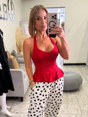 Red, Black Or White Halter Top