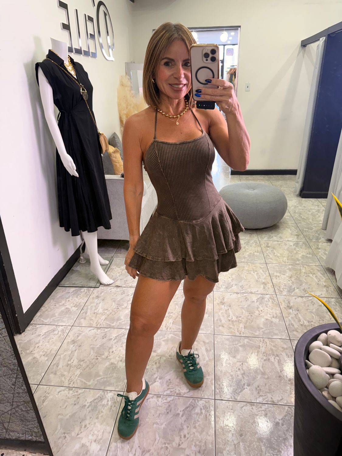 Chocolate Or Black Romper/mini Dress