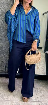 Blue Indigo Or White Pant