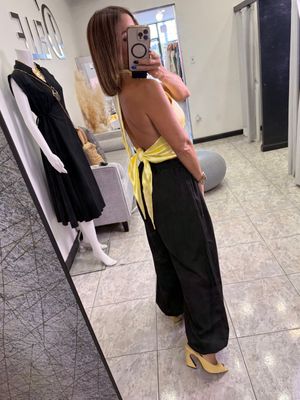 Black Bubble Long Pants
