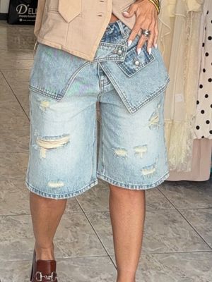 Lt Blue Denim Vintage Bermuda Pant