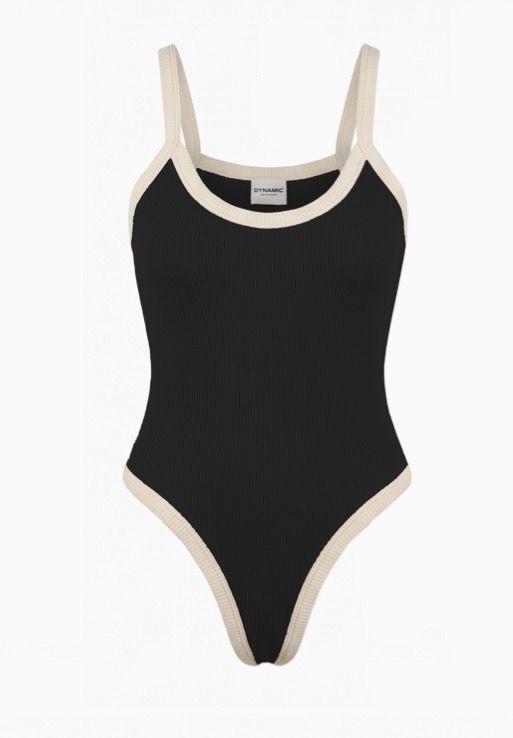 Black Cream Detail Bodysuit