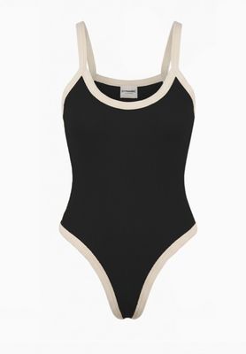 Black Cream Detail Bodysuit
