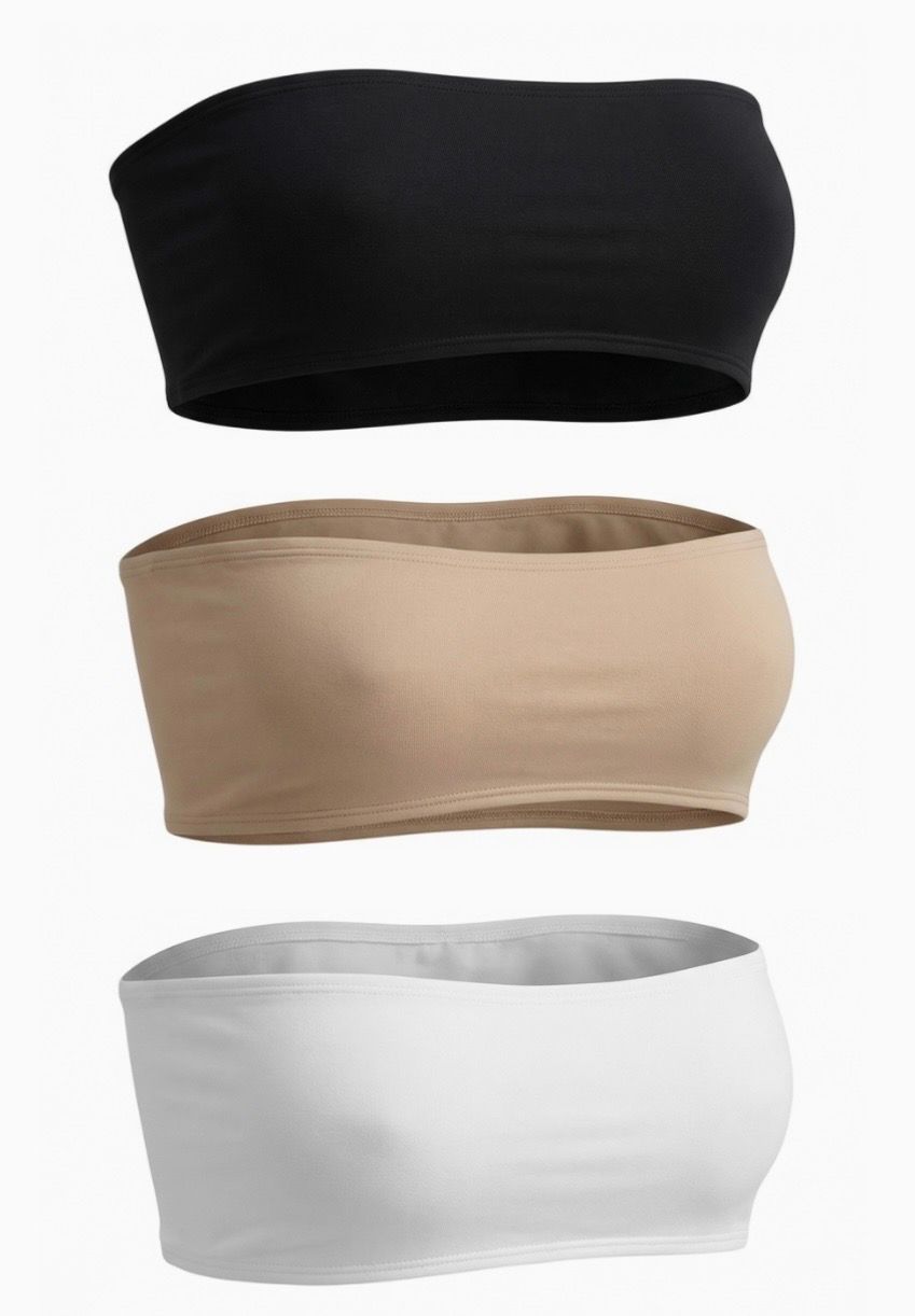White, Black Or Taupe Tube Top