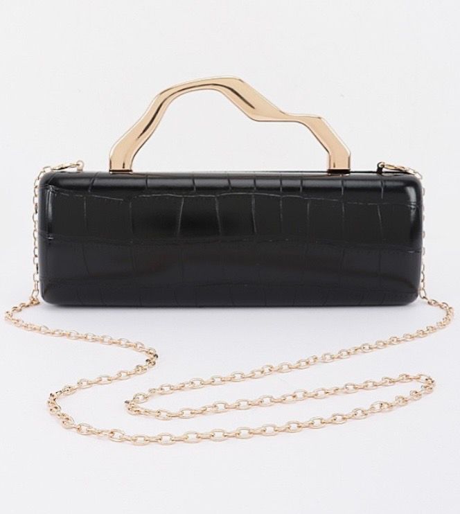 Black Textures Crossbody Bag