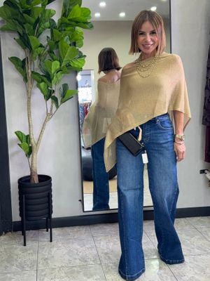 Silver Or Gold Poncho Top