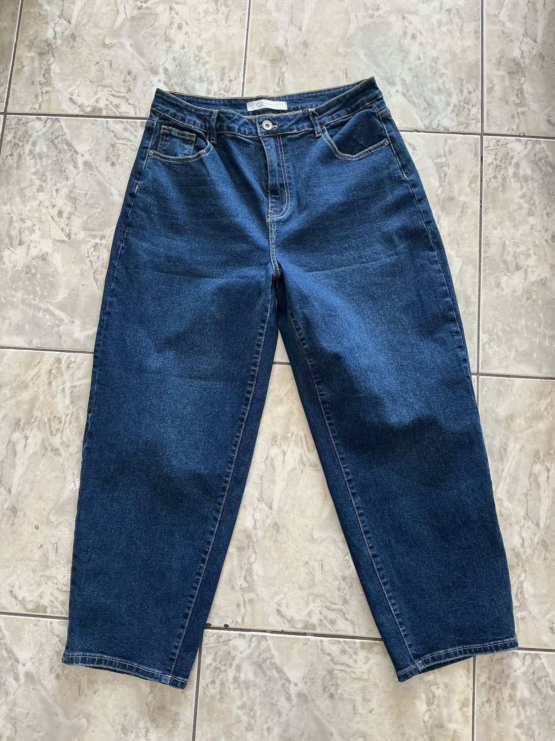 Dark Denim Barrel Jeans