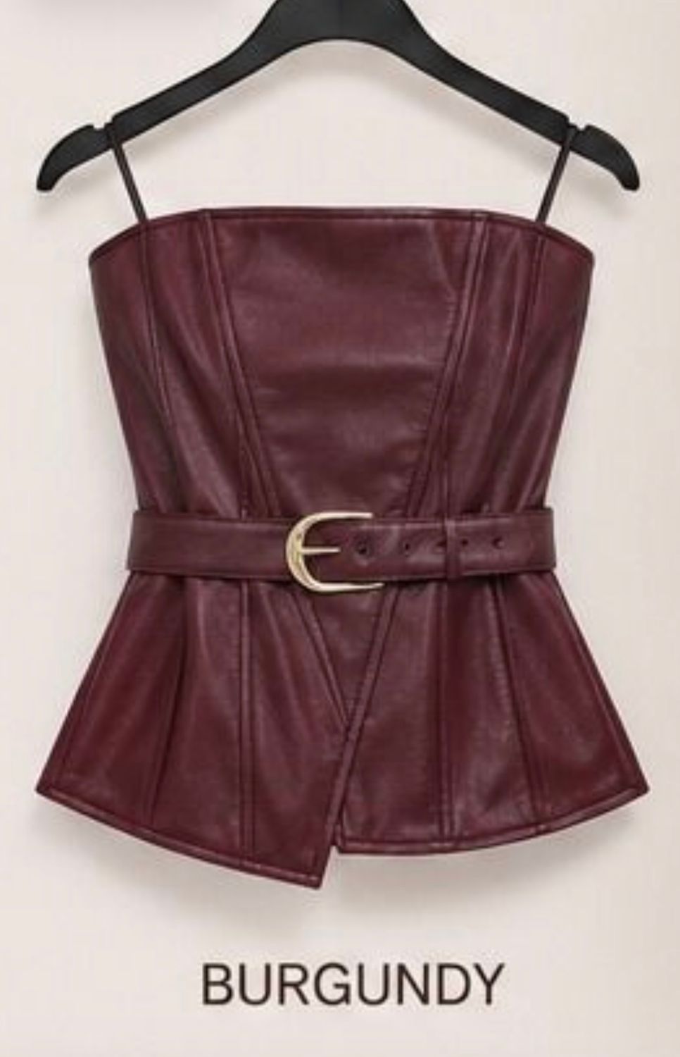 Burgundy Bustier Top