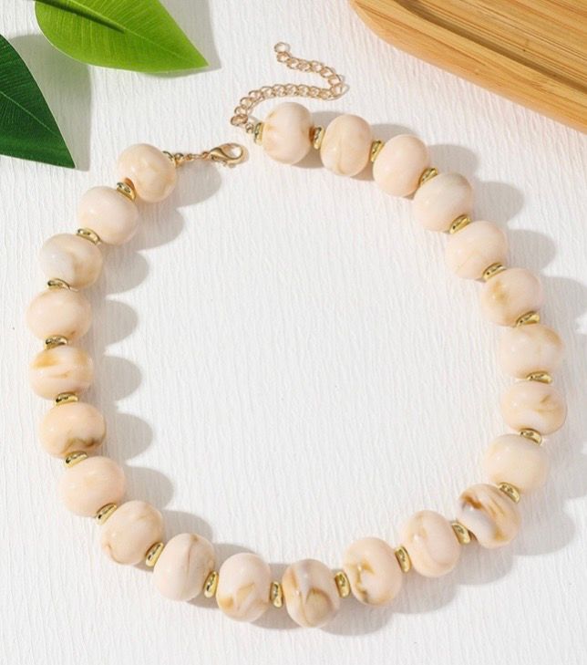 Ivory, Burgundy Or Maroon Necklace