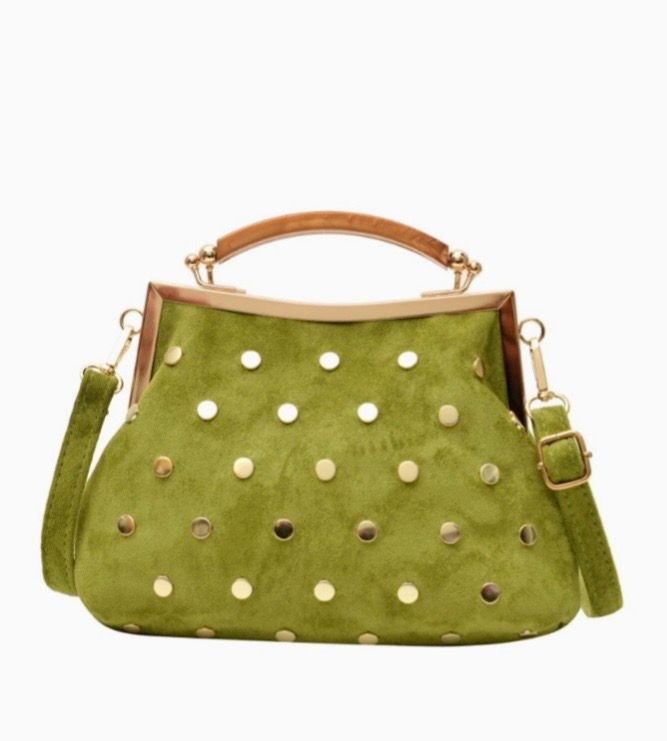 Kiwi Studs Gold Detail Bag