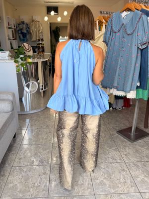 Neutral Bambi Print Jeans