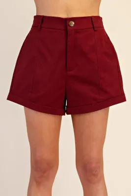 Mustard Or Burgundy Short
