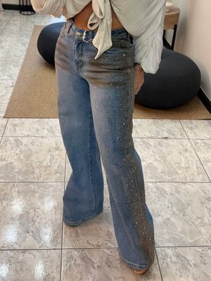 Lt Blue Spark Detail Jeans