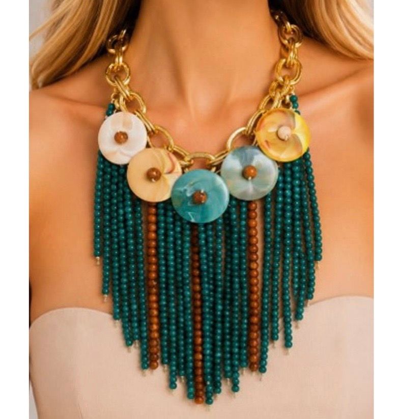 Blue Beaded Necklace