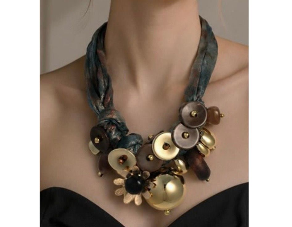 Statement Scarf Necklace