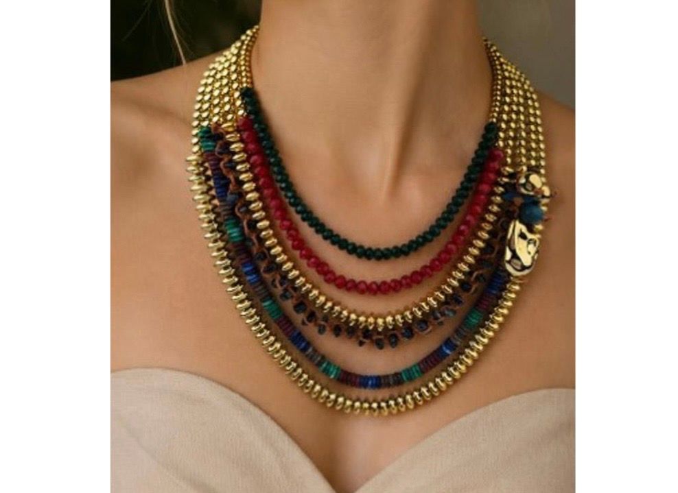Multi Beaded Layering Necklace