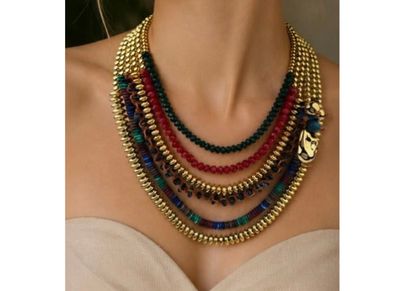 Multi Beaded Layering Necklace