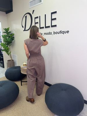 Worn Brown Vintage Jumpsuit