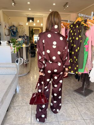 Wine Polka Dots Detail Travel Set