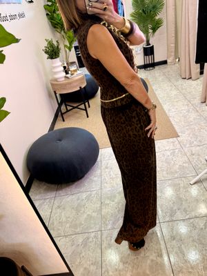 Leopard-Napoleon Gold Detail Pant Set