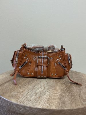 Olive Or Camel Silver Detail Crossbody Bag
