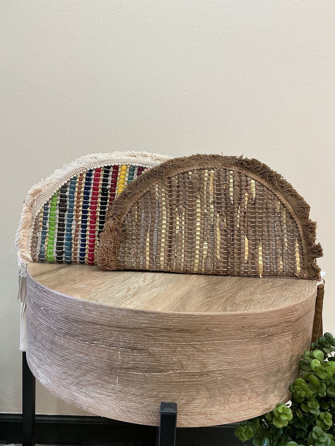 Multi Or Brown Fringe Detail Boho Bag