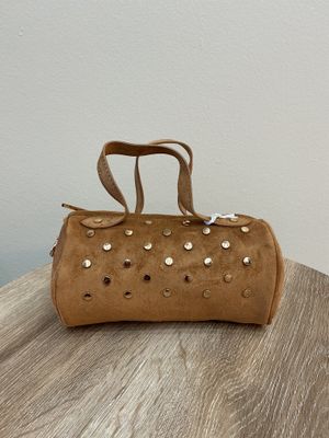 Camel Dots Detail Mini Crossbody Bag