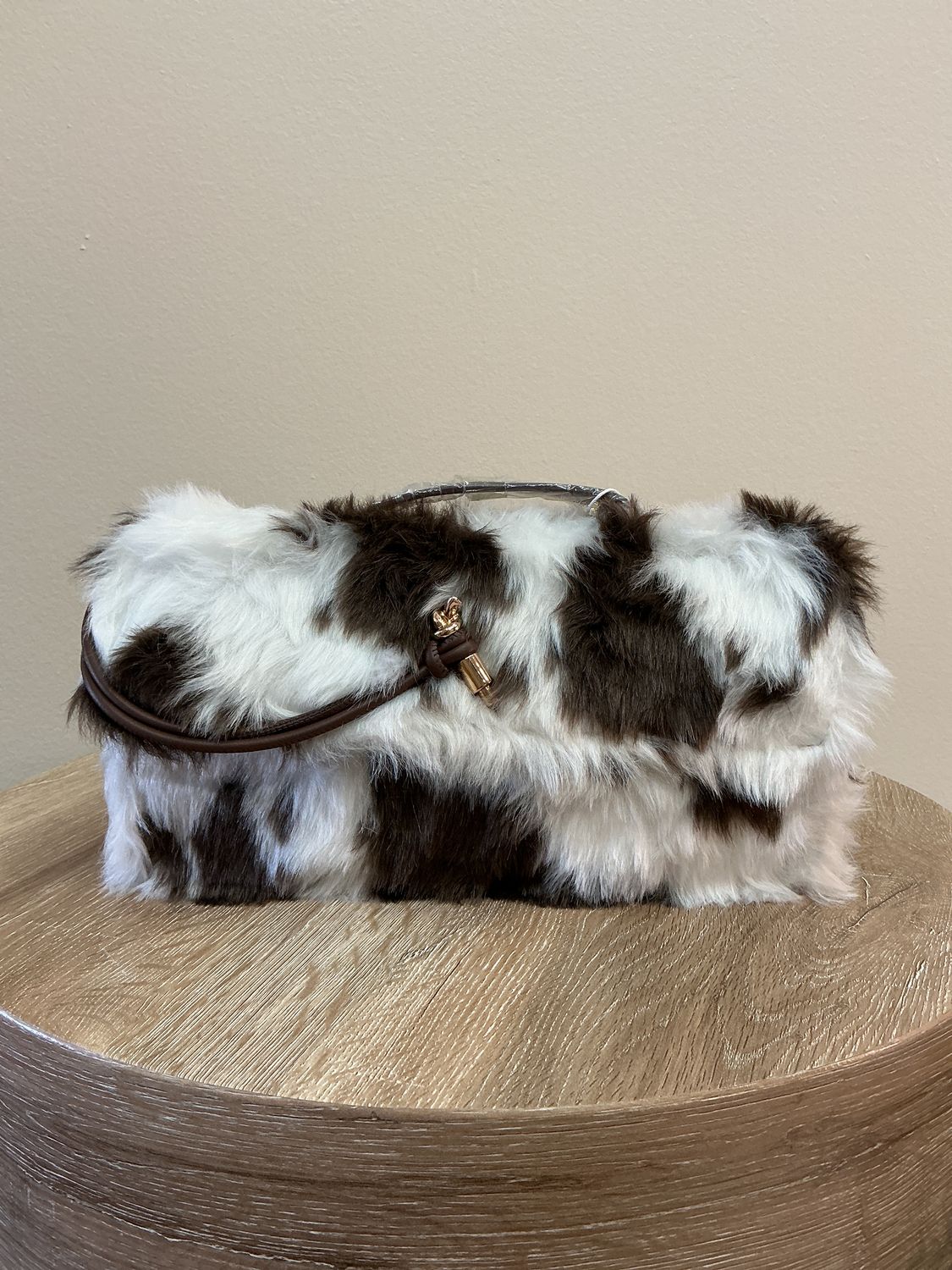 Cow Hair Print Crossbody Bag