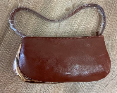 Choco Gold Detail Shoulder Bag