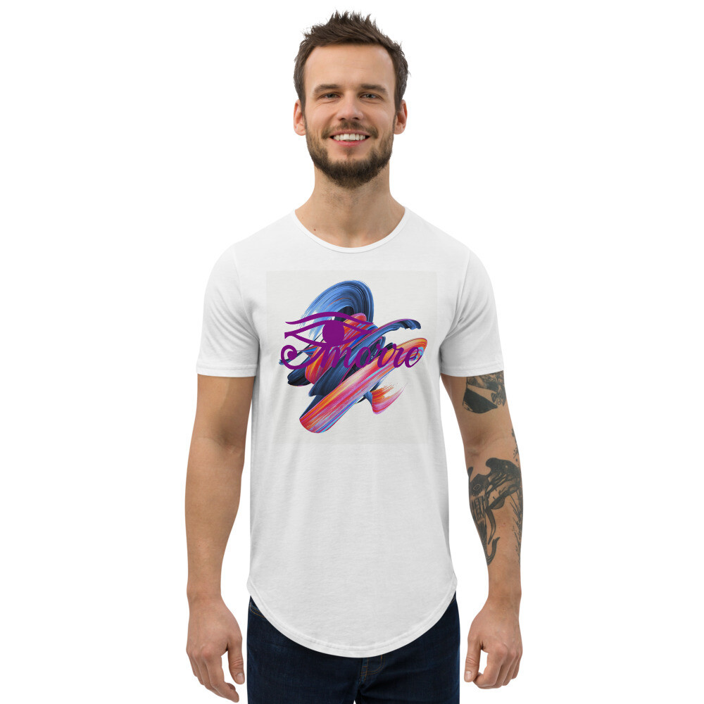 CMORRE Men&#39;s Curved Hem T-Shirt