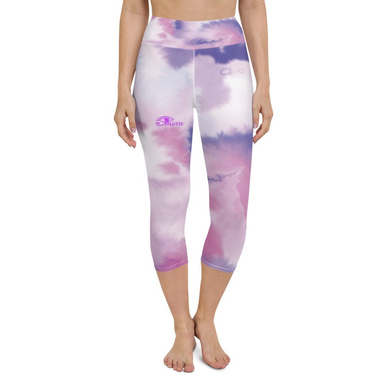 CMORRE Tie-Dye Yoga Capri Leggings