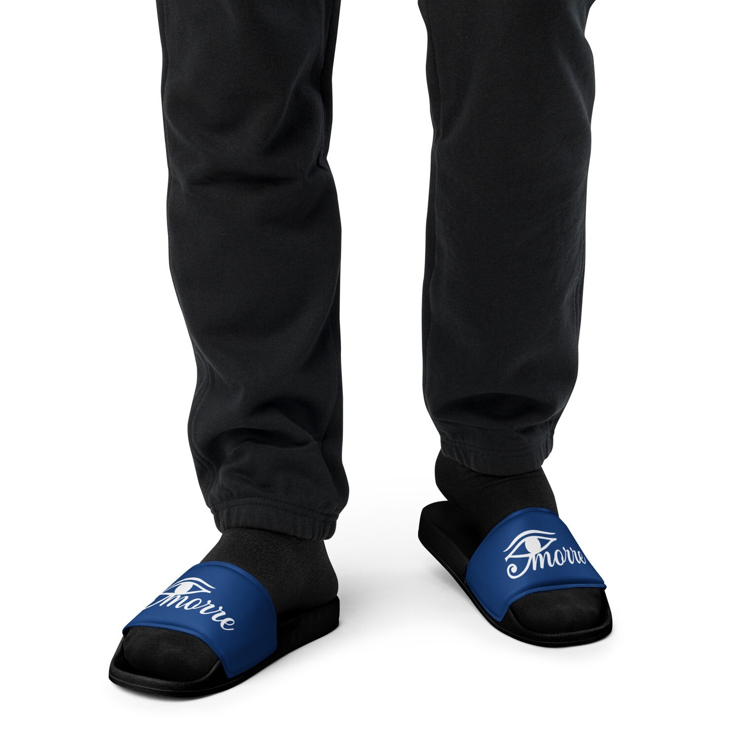 CMORRE BW Men’s slides, Color: Black, Size: 6.5