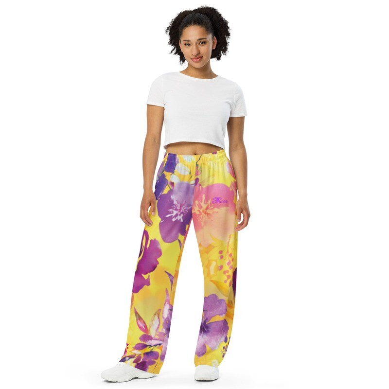 CMORRE FL AOP unisex wide-leg pants