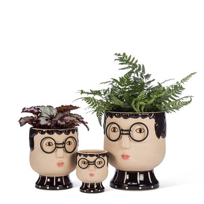Face with Glasses Planter