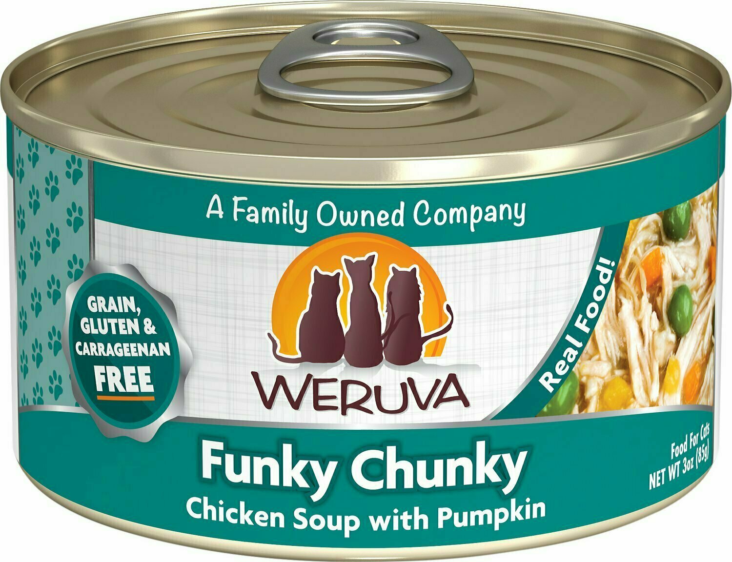 Weruva Cat Classic Funky Chunky Chicken Soup with Pumpkin Grain-Free Wet Cat Food - 3 oz.