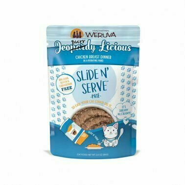 Weruva Cat Slide N&#39; Serve Pate Jeopurrdy Licious Chicken Wet Cat Food - 5.5 oz.