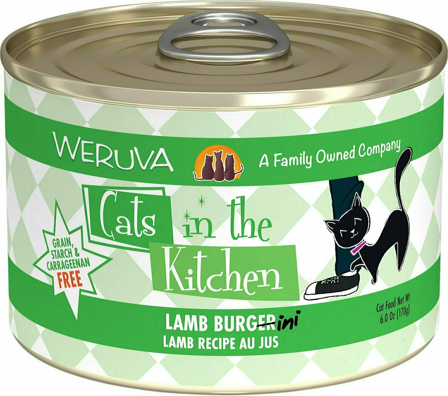 Weruva Cats in the Kitchen Lamb Burgini Lamb Au Jus Grain-Free Wet Cat Food - 6 oz.