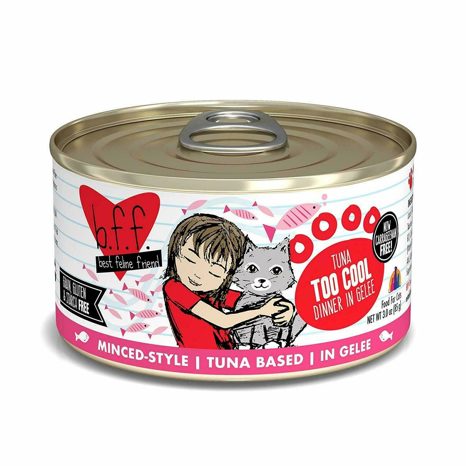 Weruva Best Feline Friend - B.F.F. Originals Too Cool Tuna Dinner in Gelee Grain-Free Wet Cat Food - 3 oz.