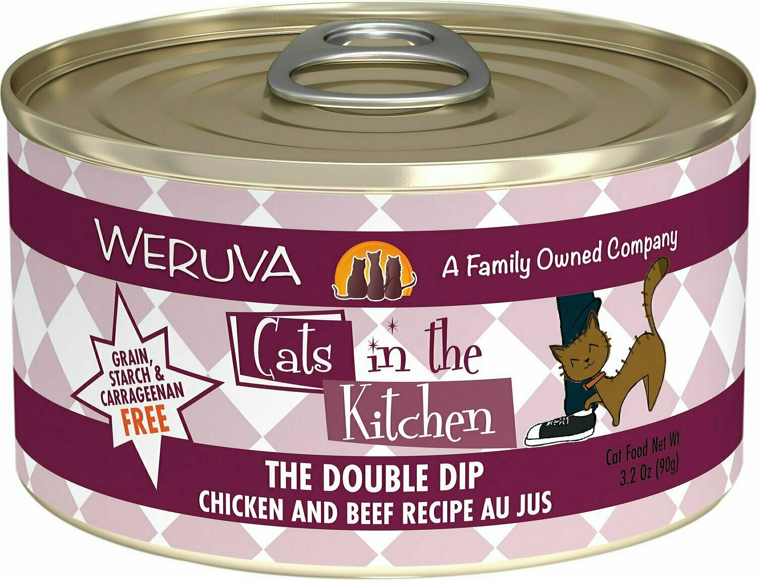 Weruva Cats in the Kitchen The Double Dip Chicken &amp; Beef Au Jus Grain-Free Wet Cat Food - 3.2 oz.
