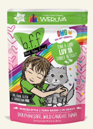 Weruva Best Feline Friend - B.F.F. Oh My Gravy! Luv Ya Tuna &amp; Lamb Dinner in Gravy Grain-Free Wet Cat Food - 3 oz.