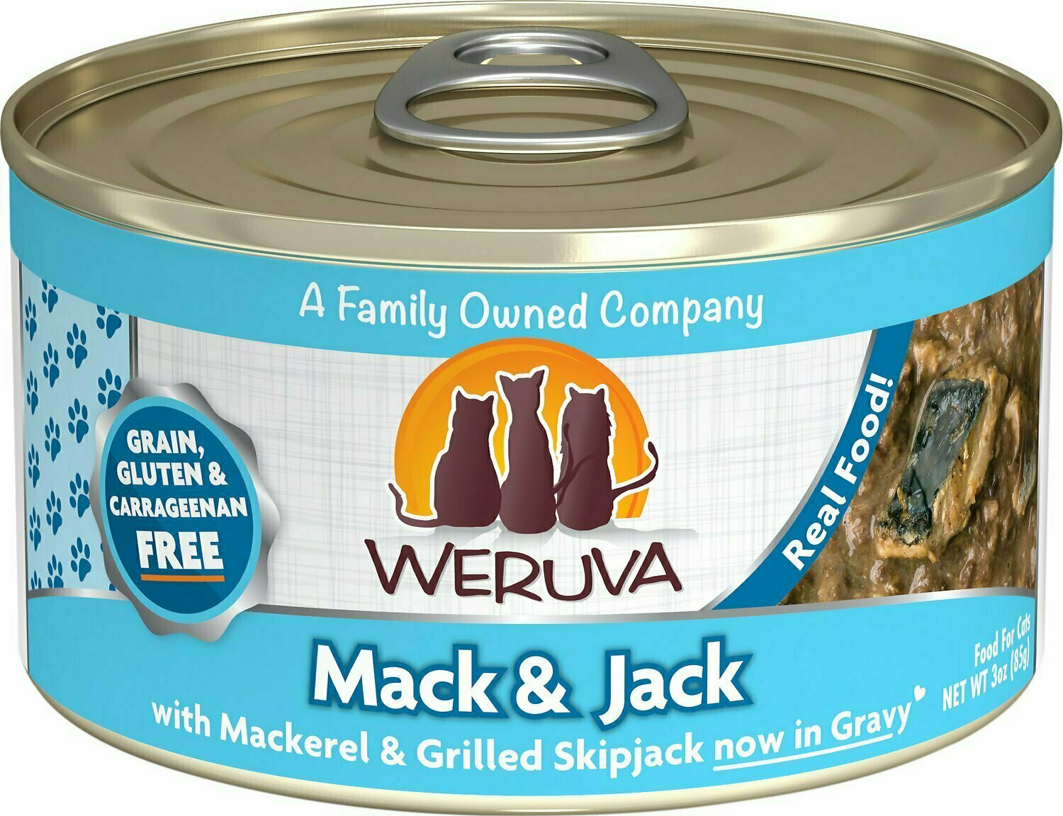 Weruva Cat Classic Mack and Jack with Mackerel &amp; Grilled Skipjack Grain-Free Wet Cat Food - 3 oz.