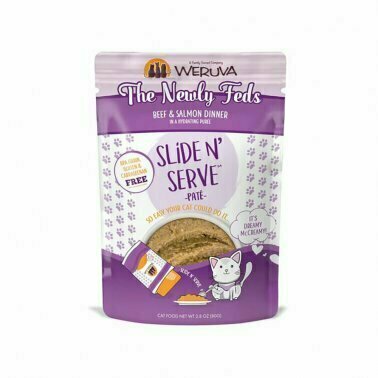 Weruva Cat Slide N&#39; Serve Pate The Newly Feds Beef Salmon Wet Cat Food - 5.5 oz.