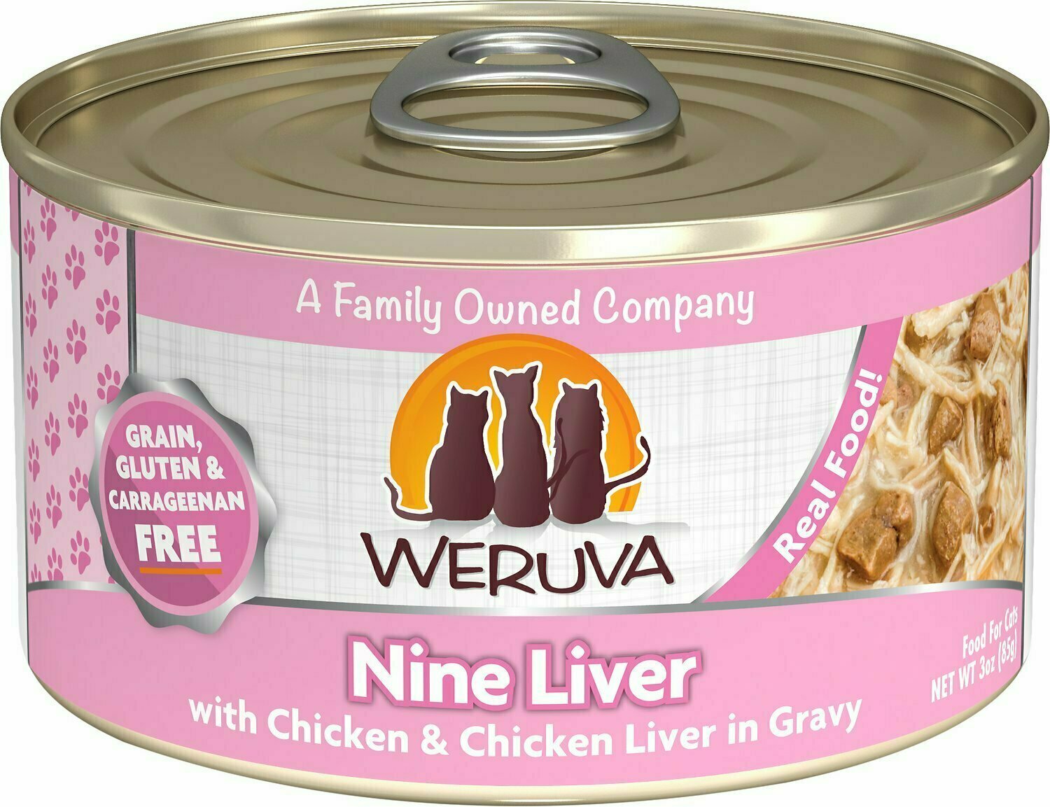 Weruva Cat Classic Nine Liver with Chicken &amp; Chicken Liver in Gravy Grain-Free Wet Cat Food - 3 oz.