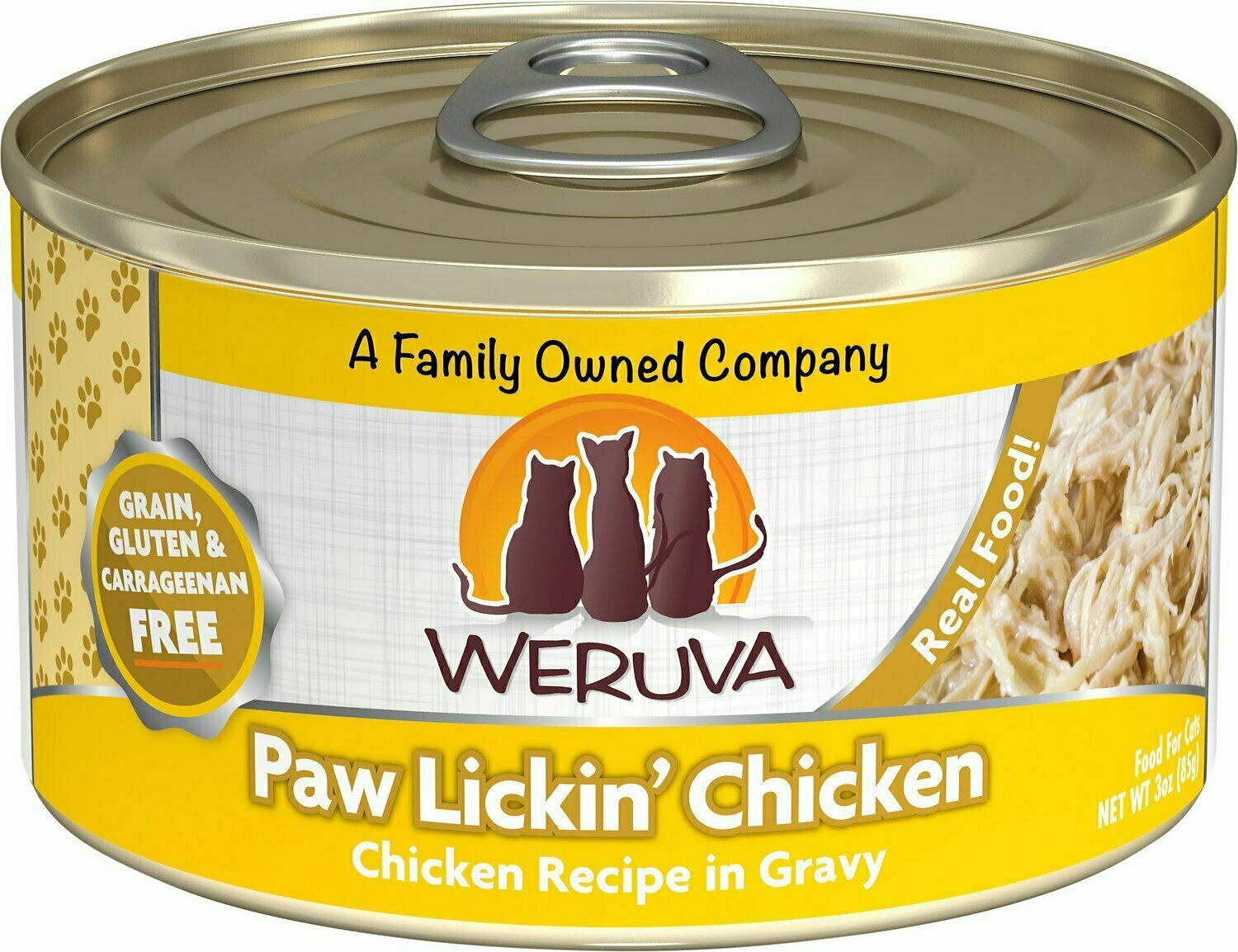 Weruva Cat Classic Paw Lickin' Chicken in Gravy Grain-Free Wet Cat Food - 3 oz.