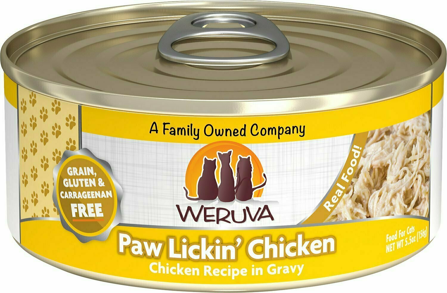 Weruva Cat Classic Paw Lickin' Chicken in Gravy Grain-Free Wet Cat Food - 5.5 oz.