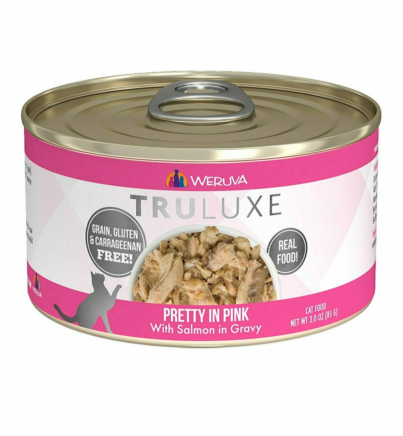 Weruva Cat Truluxe Pretty In Pink with Salmon in Gravy Grain-Free Wet Cat Food - 3 oz.