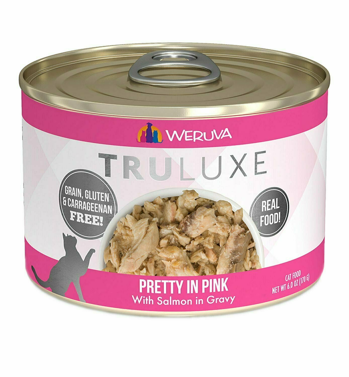 Weruva Cat Truluxe Pretty In Pink with Salmon in Gravy Grain-Free Wet Cat Food - 6 oz.