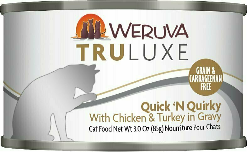 Weruva Cat Truluxe Quick 'N Quirky with Chicken &amp; Turkey in Gravy Grain-Free Wet Cat Food - 6 oz.