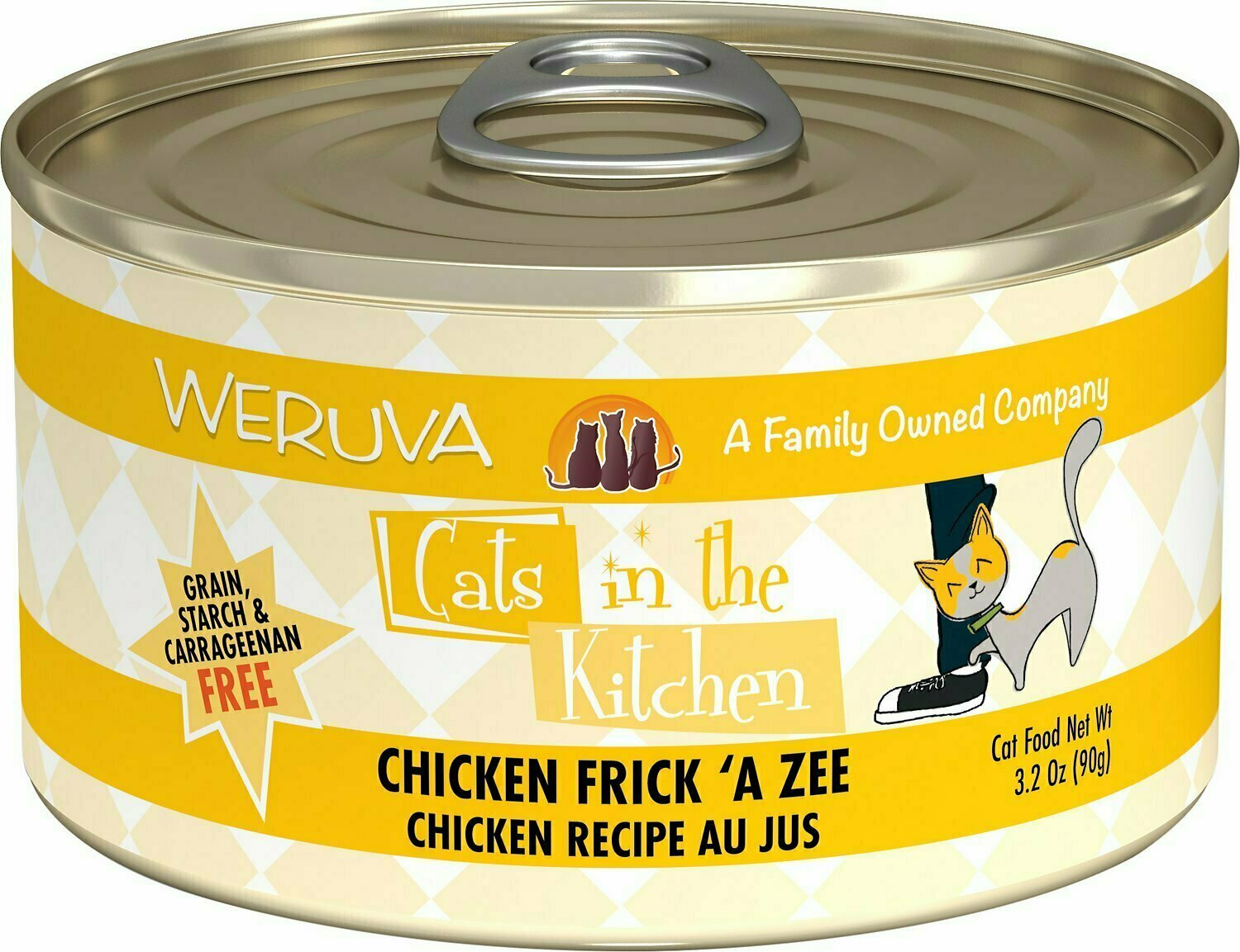 Weruva Cats in the Kitchen Chicken Frick 'A Zee Chicken Recipe Au Jus Grain-Free Wet Cat Food - 3.2 oz.